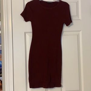 Fitted Burgundy Brandy Melville Sweater Dress